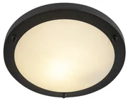 Plafonieră inteligentă neagră 31 cm cu WiFi inclus A60 IP44 - Yuma