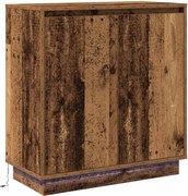 vidaXL Bufet LED cu raft Lemn vechi 71 x 34,5 x 75 cm Lemn compozit