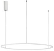 Lustra LED suspendata design modern circular TARQUIN D-100cm alba