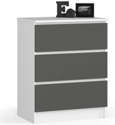Comodă Kalista II (alb + gri). Promo -27%. 1070700