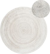 Covor alb reversibil/țesut manual rotund din iută ø 140 cm Braided – Hanse Home