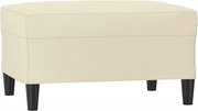 vidaXL Taburet, crem, 70x55x41 cm, piele ecologică
