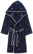 Halat pentru copii MARINE BOY cu glugă în cutie cadou 2 ani (mărime 92 cm) Albastru închis / Navy