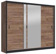 Dulap cu oglindă SABRINA 250x215 cm, stejar craft