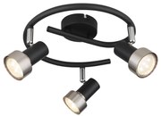 Spot Globo 57917-3N MASON 3xGU10/25W/230V negru/auriu
