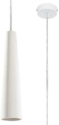 Lustră albă cu abajur din ceramică ø 8 cm Alverna – Nice Lamps