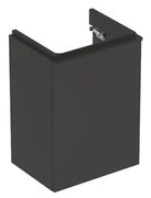 Dulap baza pentru lavoar suspendat Geberit Smyle Square lava gri inchis 1 usa opritor stanga 45 cm