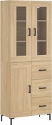 vidaXL Dulap înalt, stejar sonoma, 69,5x34x180 cm, lemn compozit