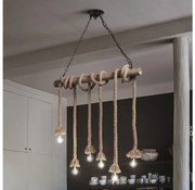 Lustră pe cablu Ideal Lux CANAPA 6xE27/15W/230V maro