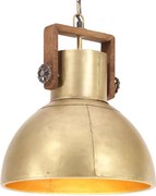 vidaXL Lampă suspendată industrială, 25 W, arămiu, 40 cm, E27, rotund