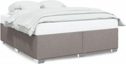 vidaXL Cadru de pat fără saltea, gri taupe, 200x200 cm, textil