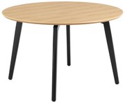 Masă de dining rotundă cu blat cu aspect de lemn de stejar ø 120 cm Cadiz – Actona