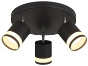 Plafoniera cu 3 Spoturi directionabile metal negru LUCERO