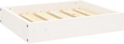 vidaXL Pat pentru câini, alb, 51,5x44x9 cm, lemn masiv de pin