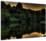 Tablou cu lac în pădure (70x50 cm)