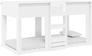 vidaXL Pat Etajat pentru Copii Alb 75 x 190 cm Lemn compozit