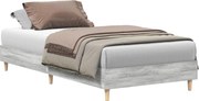 vidaXL Cadru de pat Gri Sonoma 203 x 93 x 25 cm Lemn compozit