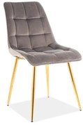 Scaun de sufragerie Charlie (Gri + Auriu). Promo -7%. 1050314