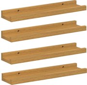 vidaXL Raft de perete cu raft 4 pcs Bej 40 x 9 x 3 cm Lemn compozit
