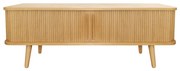 Masă TV în culoare naturală cu aspect de lemn de stejar 138x50 cm Rove – Woodman