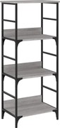 vidaXL Raft de cărți gri sonoma 50x33x117,5 cm lemn prelucrat