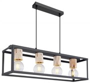 Lustra suspendata design modern HAGAR negru 15476-4H GL