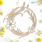 DUBLEZ | Coroniță suspendată pentru ușă - Flori de primăvară