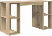 vidaXL Birou cu raft Stejar Sonoma 130 x 50.5 x 75 cm Lemn compozit