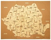 1 x PUZZLE HARTĂ ROMÂNIA - ORAȘE ȘI JUDEȚE