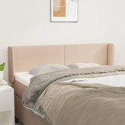 vidaXL Tăblie pat cu aripioare cappuccino 147x16x78/88cm piele eco