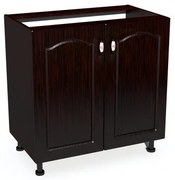 Corp inferior cu 2 usi 80 cm Zebra, Wenge/MDF Wenge Mustata, fara blat 80 x 82 x 50