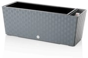 Ghiveci cu auto-irigare Flower Lover Supreme, gri, 50 cm, 50 cm