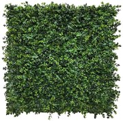 GreenWall Leaves AD6008 Panou verde artificial, Azay Design, gradina verticala artificiala, gard viu cu mix de frunze si iedera, 100 x 100 cm