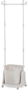 Suport pentru haine cu coș GD-186 BGE, plastic,alb