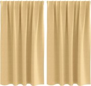 vidaXL Perdele Opaque cu Inel 2 pcs Bej 140 x 140 cm Poliester
