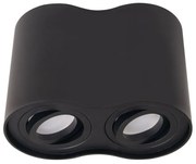 Plafoniera aplicata cu 2 spoturi directionabile, BASIC ROUND II BK