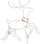 Lampă de podea de Crăciun Cerb 50cm Incl. LED cu temporizator IP44 - Pax