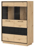 Vitrină Pont REG2W (Stejar artisan + Negru mat). 1063042