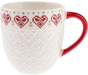Cană de porțelan Inimă tricotată 630 ml