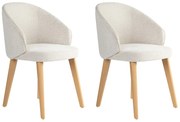 Set de scaune de sufragerie Bentley White andLight Oak, 2 buc.