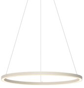 Plafonieră suspendată bej cu LED, 80 cm, cu dimmer în 3 trepte - Girello