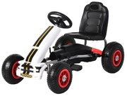 Kart cu pedale pentru copii NOVOKIDS® Nevada Kart PRO, roti din cauciuc, Carena, Structura metalica, Frana de mana, Functie FreeWheel, Scaun