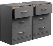 Deuba Set 2 noptiere Eloise 54x39x28 cm - LED antracit