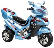 Motocicleta Electrica cu Acumulator Pentru Copii NOVOKIDS™ Moto Grande Classico 31, 3-7 ani, max 25 kg, Cu Sunete , 3 Roti, Mers cu spatele, Albastru