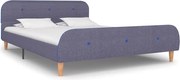 vidaXL Cadru de pat fără saltea țesătură gri deschis 135x190 cm
