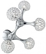 Aplica de perete moderna, finisaj cromat, NODI CRYSTAL PL5 098043