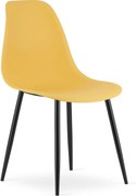 OFERTA Scaun mustar OSAKA cu picioare negre calitate II
