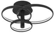 Lustra LED aplicata design modern circular ajustabil EMIL negru NVL-9349063