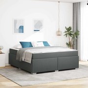 vidaXL Cadru de pat Gri închis 180 x 200 cm țesătură