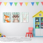 Set de tablouri pentru copii - Animale în pădure